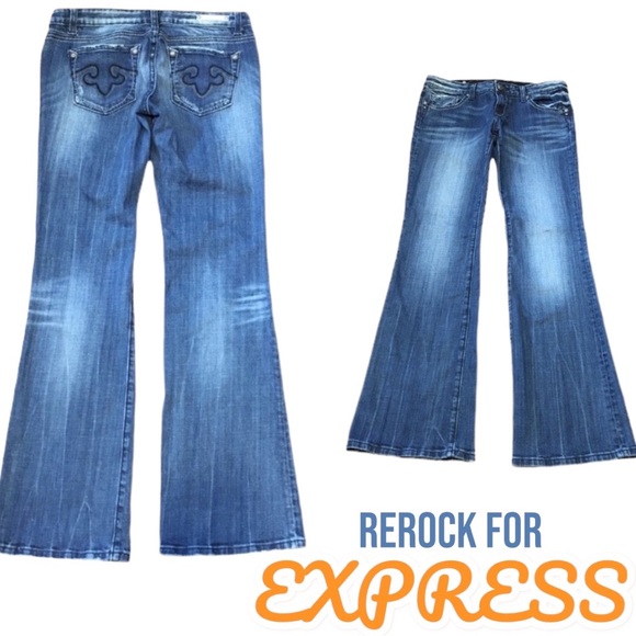 Express Denim - Rerock for Express (31x32) Blue Boot Cut Jeans - Women’s Size 6